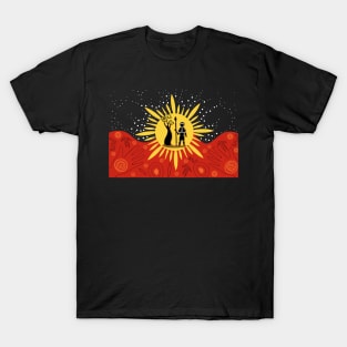 Australian Aboriginal Art Flag Australia Australian T-Shirt